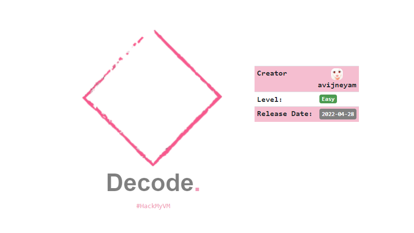 Decode from HackMyVM - Full Walkthrough