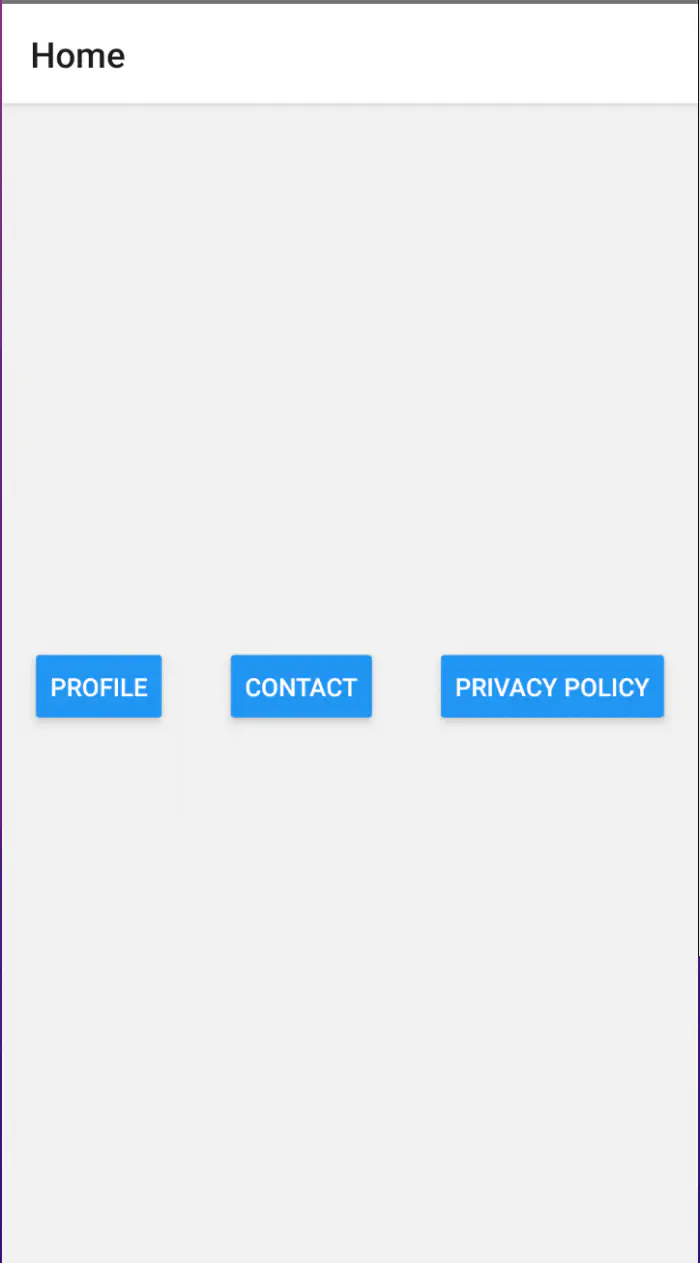 Home screen of react native project