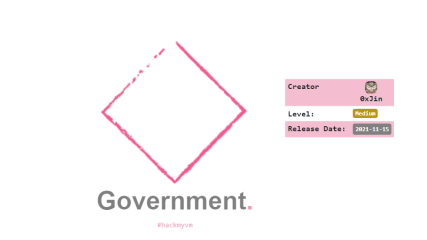 Walkthrough – Government – HackMyVM – Writeup
